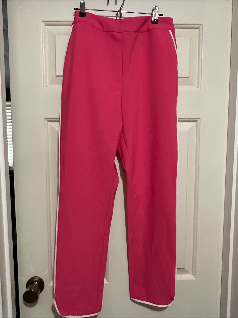 Women's Pink Wide-Leg Track Pants